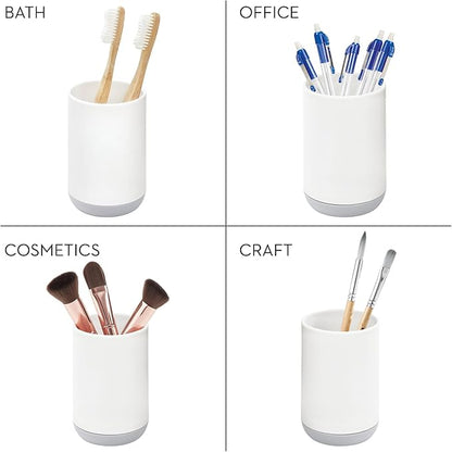 iDesign Toothbrush Holder for Normal Toothbrushes, Spin Brushes, and Toothpaste