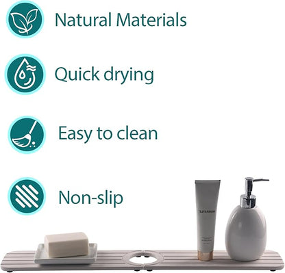 Drying Stone Faucet Mat for Kitchen Sink, Diatomite Faucet Handle Drip Catcher