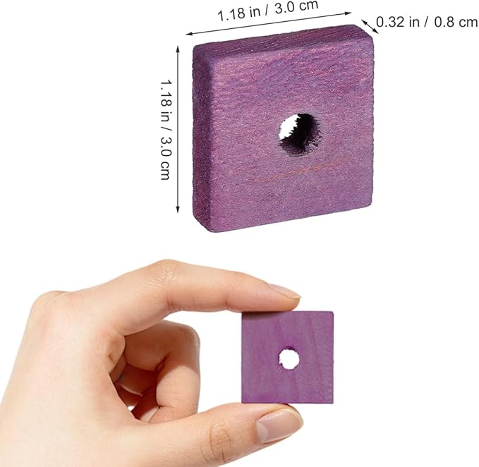 GANAZONO 100Pcs Parrot Wood Blocks Toys Wooden Blocks Bird Chewing Toy Bird Bite Toys Mini Wood Chips DIY Craft for Parrot Playing Chewing