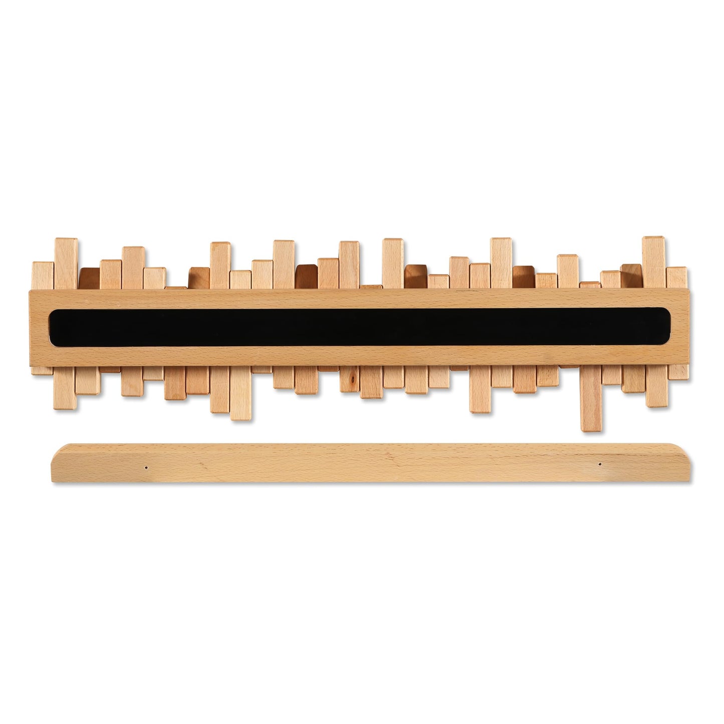 Acsigesn Wooden Coat Rack Wall Mounted Sticks Multi Rack Solid Handmade Natural Beech Wood Artwork with 5 Flip-Down Unique Modern Hooks for Coats Bag Hat Umbrella