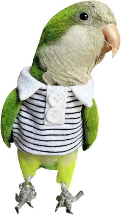 Bird Diaper Flight Suit for Parrots, Lovebirds, Parakeets & Cockatiels - Summer Clothes Cosplay Photo Prop - Small Animals Apparel (Without Diaper, Macaw)