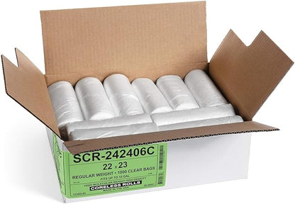 Aluf Plastics 6-8 Gallon Trash Bags Source Reduction Series Value High Density