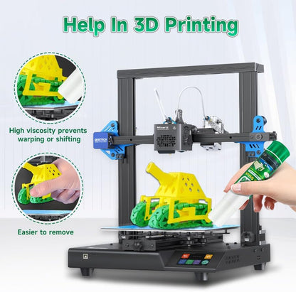 3D Printer Glue Sticks, 36 Grams Each PVP Solid Glue Sticks for Hot Bed Plate, Washable, Non-Toxic, Reduce Warping for PLA, ABS, PETG, HIPS, TPU Filament on PEI, Glass, Aluminum, Buildtak Board, 6Pcs