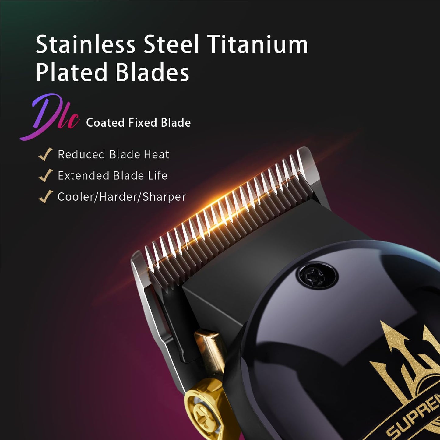 SUPRENT PRO Professional Hair Clippers for Men- Premium Barber Clippers with Brushless Motor- Rechargeable Haircutting Kit with DIY Customizable Casing- Gift for Men