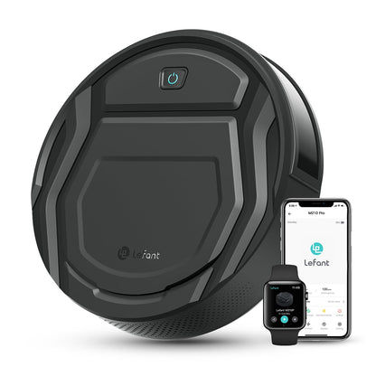 Lefant M210P Robot Vacuum Cleaner, Super Thin, Powerful Suction, Quiet, Self-Charging, Ideal for Pet Owners, Cleans Hard Floors to Medium-Pile Carpets, 120 Mins Runtime, APP/WiFi/Alexa Control, Gray