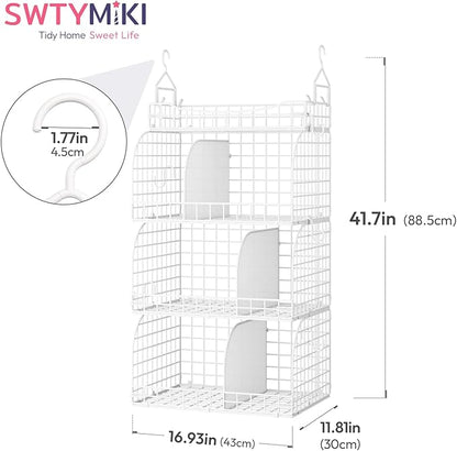 SWTYMIKI Hanging Closet Organizer Storage