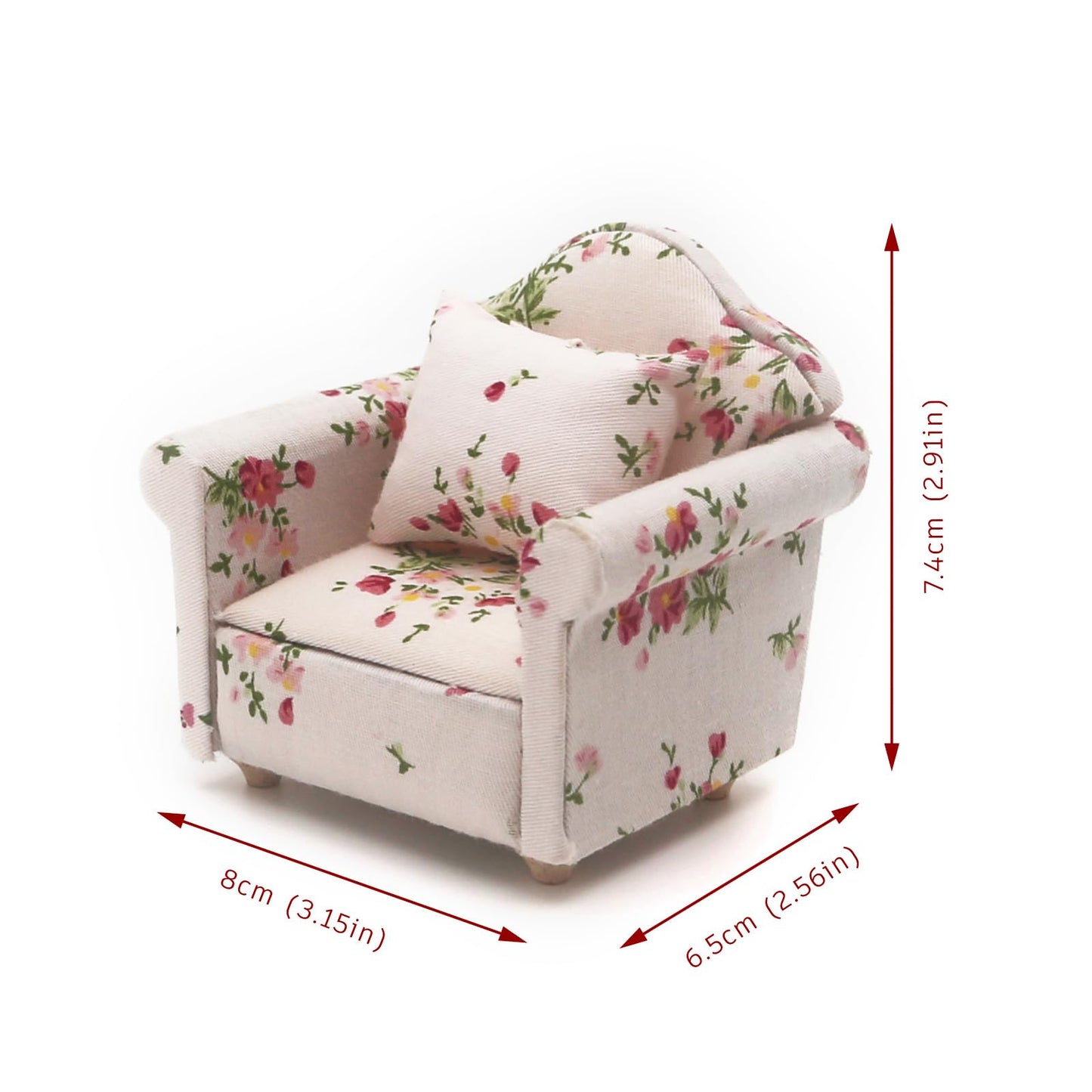 1:12 Scale Dollhouse Furniture 16 Pieces Wooden Sofa Set Living Room