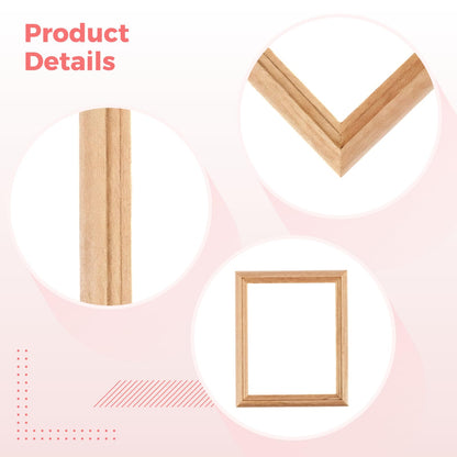 30 Pcs Miniature Picture Frames, 3 x 2.4 Inch Wooden Mini Photo Frames for Small Photos, Wall Decorations and Creative Projects, Unpainted Furniture for Dollhouse, Crafts and Home Decor
