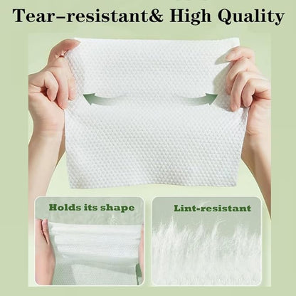 【Large Pack】Disposable Face Towels 160 Count, Hanging Design100% Bio-based