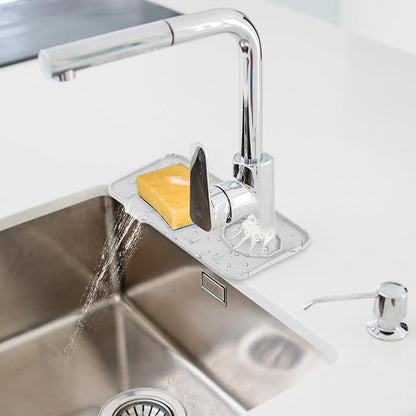 Sink Faucet Splash Guard Mat Silicone Soap Dish Pad Small Faucet Handle Drip