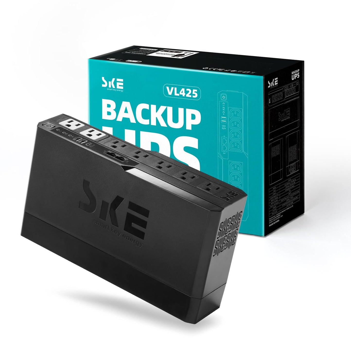 SKE SMART KEY ENERGY SKE 425VA/240W UPS Battery Backu Surge Protector for Computer UPS Battery Backup Uninterruptible Power Supply…, VL425