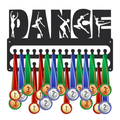 SUPERDANT Dance Medal Hanger Display Sports Medal Holder Wall Mount Medals Hanging 30 Hooks Matte Black Metal Belts Display Rack Iron Race Ribbon Award Organizer Gifts for Dancer Women Kids