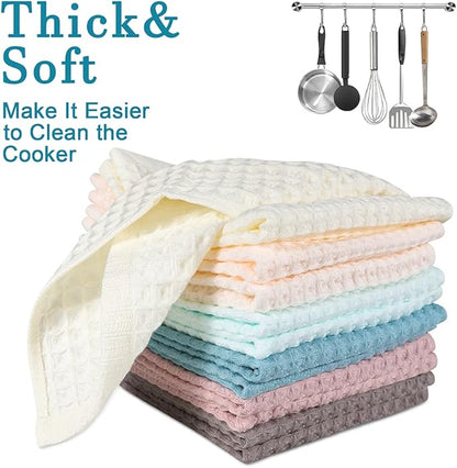 12 Pcs 13" x 13" Waffle Weave Kitchen Dish Cloths Set, 100% Cotton Super