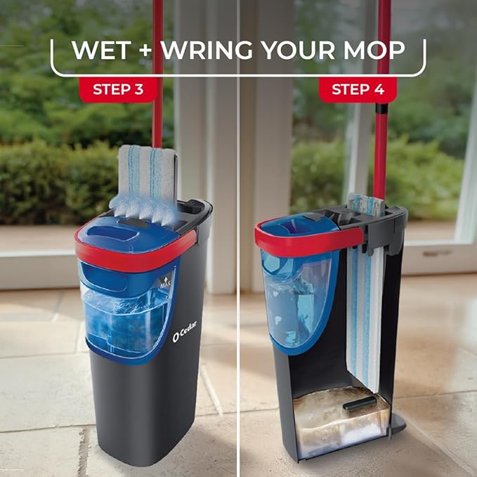 O-Cedar H2prO Flat Mop System | Quick Cleaning Tool | Clean