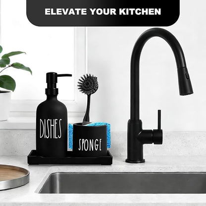 Dish Soap Dispenser for Kitchen, Glass Dish Soap Dispenser