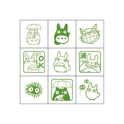 Studio Ghibli My Neighbor Totoro Mini Rubber Stamp Set (x9 Stamps) (Japan Import)