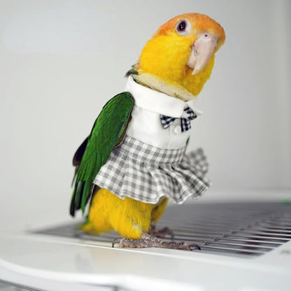 Bird Costume Bird Diaper Flight Suit Cute JK Dress Dress Skirt Clothes Cosplay Photo Prop for Parrots Macaw Cockatoo (Without Diaper,M)