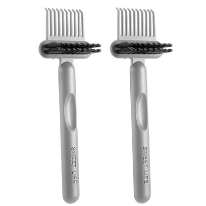 2Pcs Hair Brush Cleaning Tool 2-in-1 Comb Cleaner