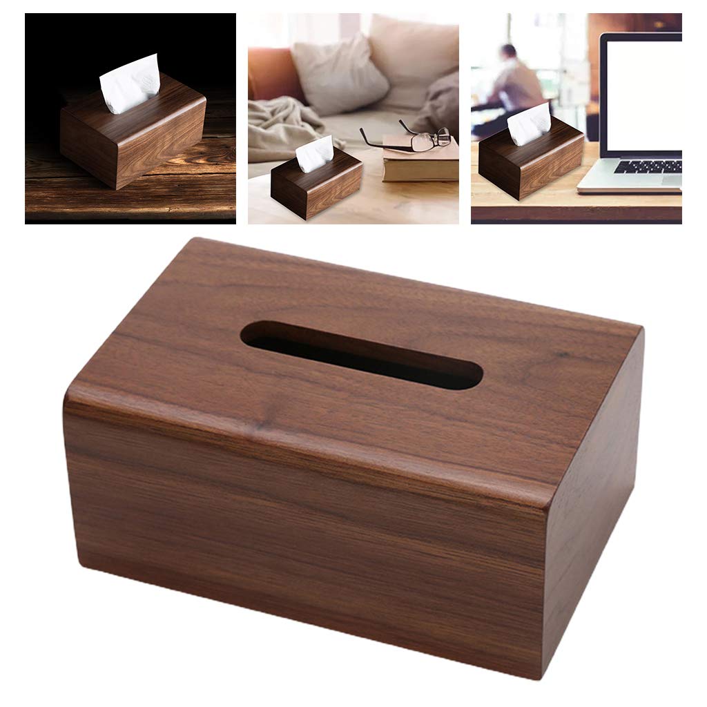 Walnut Tissue Box With Removable Lid Luxury Wooden Paper Holder Napkins For Case Living Room Coffee Table Desktop Drawer Box For Creative Solid Wood Desktop Storage Box Decoration Home Desk Napkins