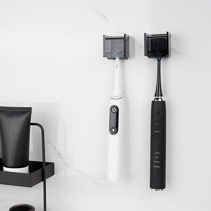 2 PCS Toothbrush Holder Wall Mounted