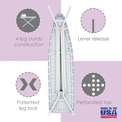Full Size Ironing Board Made in USA – Blue Stripe by Seymour Home Products 4