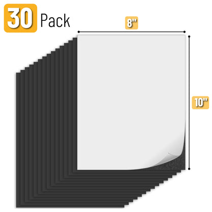 Mr. Pen- Adhesive Magnetic Sheets, 8" x 10", 30 Pack, Cuttable Magnets Flexible Magnet Sheets with Adhesive for Crafts Photos, Classroom Decorations, Easy Peel and Stickers for Planning