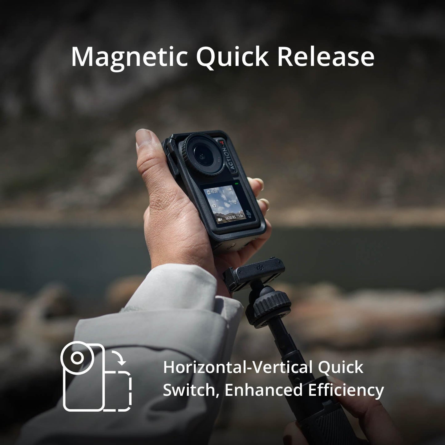 DJI Osmo Action 4 Standard Combo, 4K/120fps Waterproof Action Camera with a 1/1.3-Inch Sensor, Stunning Low-Light Imaging,10-bit & D-Log M Color Performance, Long-Lasting 160 Mins, Outdoor Camera