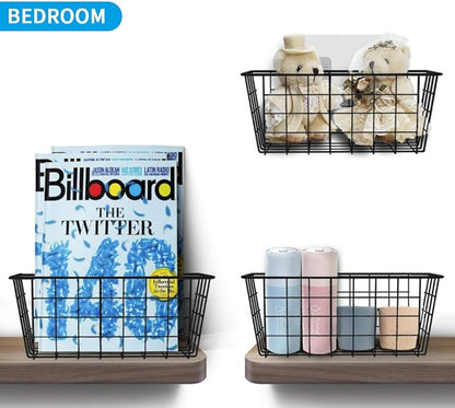 MaraFansie Hanging Kitchen Baskets Wire Storage Basket Over the Cabinet Door