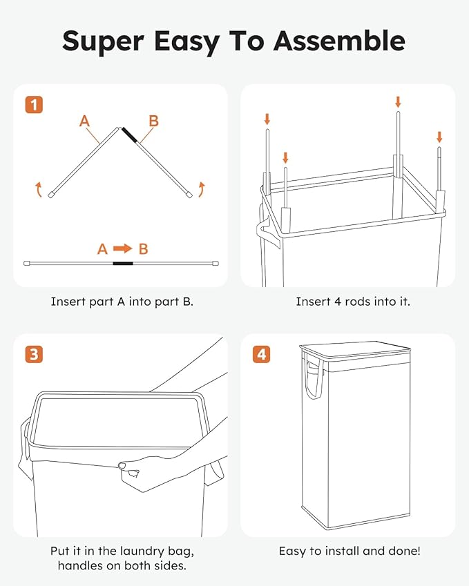 SOLEDI Slim Laundry Hamper