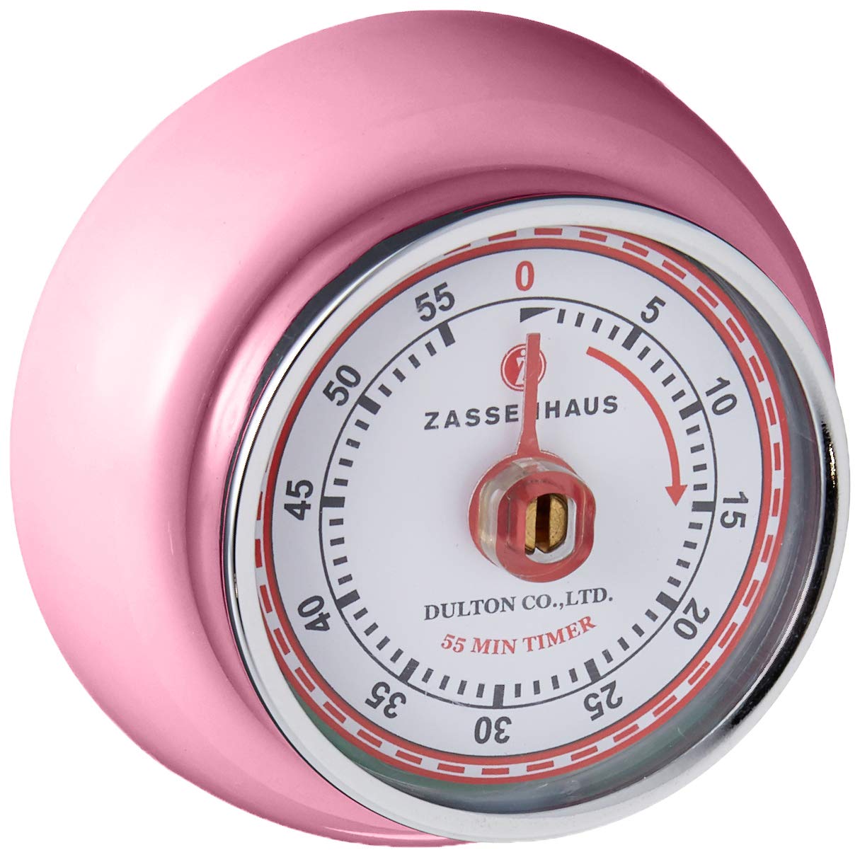 Zassenhaus Magnetic Retro Kitchen Timer, Classic Mechanical Cooking Timer (Black)