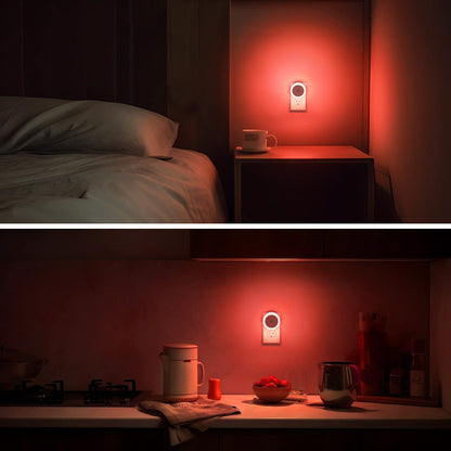 Briignite LED Baby Night Lights Plug into Wall [4Pack], Nightlight with Light Sensors for Kids Room, Bathroom Stair Lights, Hallway Light, Warm White