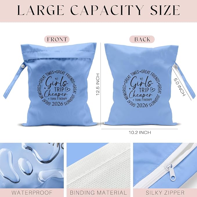 Girls Trip Gifts Wet Dry Bag, Beach Bag Wet Bag Favors,