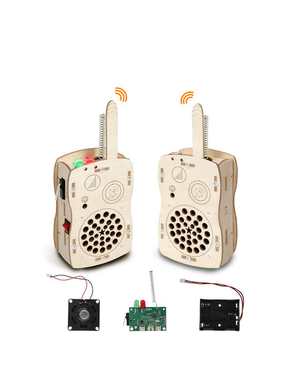 STEM Science Kits Toys DIY Walkie Talkie Kit for Kids Age 8-14, Science Project Electronics Kit Educational Building Toy Gifts for Boys Girls Kids Teen Ages 8-10 10-12