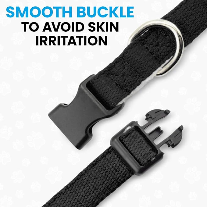Hypoallergenic Dog Collar - Great for Sensitive Skin, Soft Collar for Dogs, Soft Organic & Earth Friendly (Small)