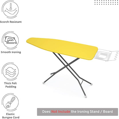 Encasa XO Ironing Board Cover and Pad 54"x15" - 4mm Felt Large Iron Board Cover