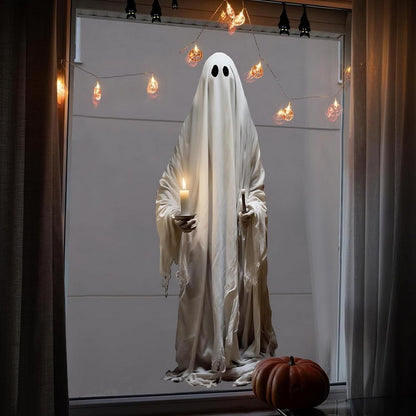 2 Sheets Halloween Ghost Window Clings Ghost Window Decals Ghost Reusable Stickers for Spooky Halloween Home Decoration Windows Glass Mirror Decor Holiday Party Supplies