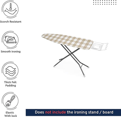 Encasa XO Ironing Board Cover and Pad 54"x18" - 4mm Felt X-Large Iron Board