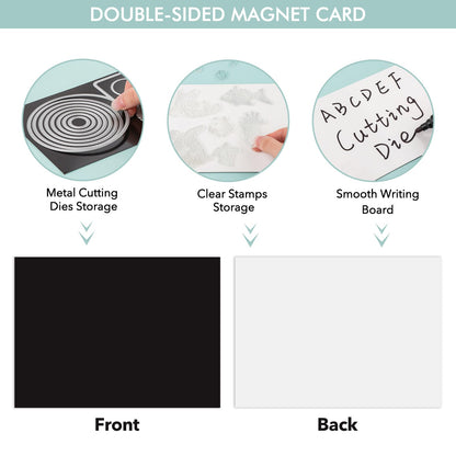 20PCS Dies & Stamps Storage Pockets and Magnet Sheets,0.9mm Thickness Magnetic Sheets for Dies Storage,7X5inch Craft Die Storage Envelopes,Magnetic Die Storage, Stamp and Die Storage Pockets