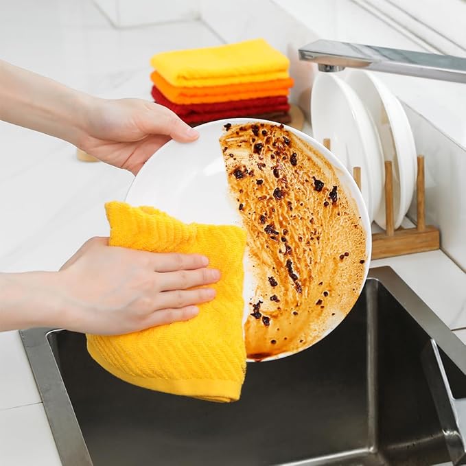 100% Cotton Kitchen Towels and Dishcloths Set