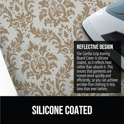 The Original GORILLA GRIP Ironing Board Cover and Pad, Silicone Coating