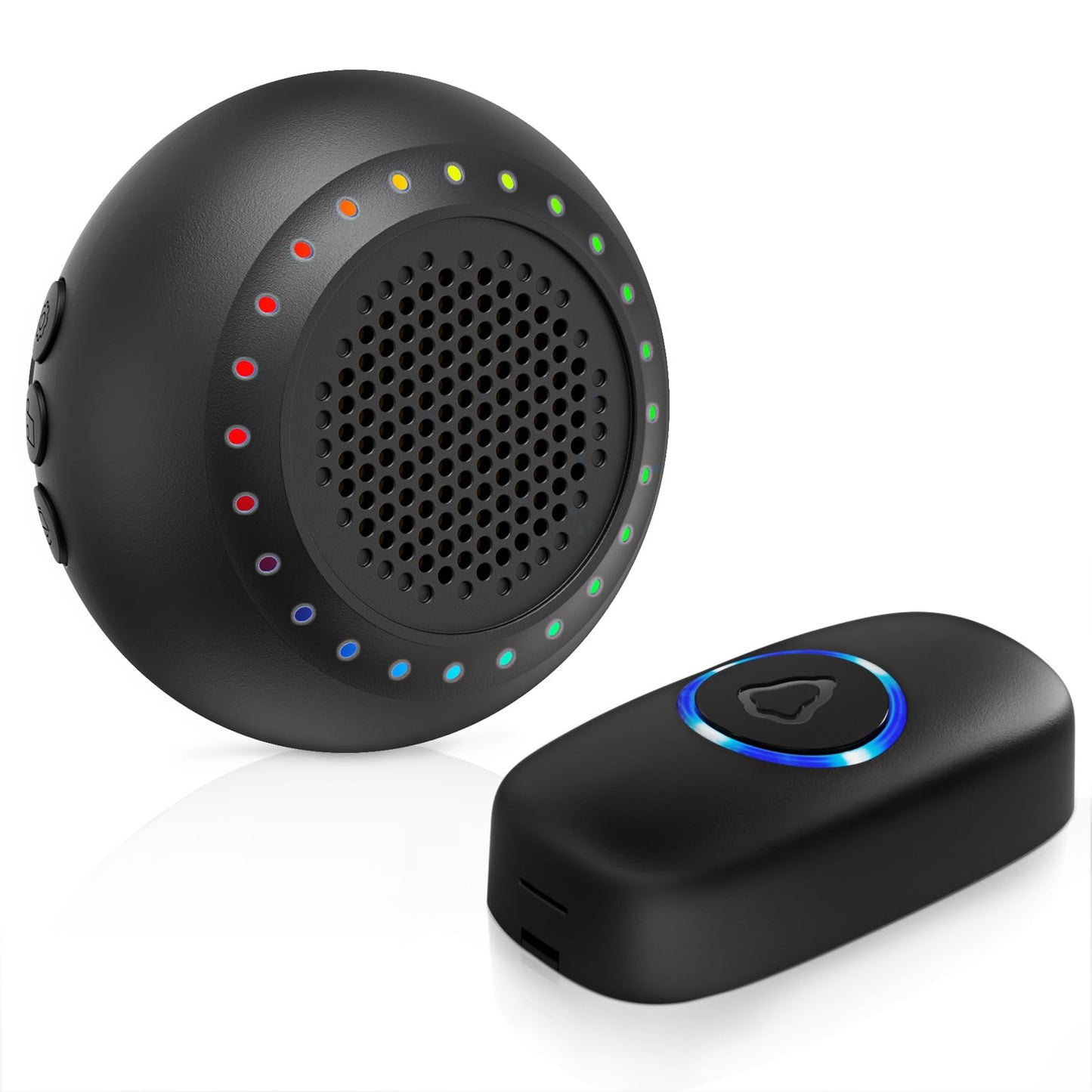 Wireless Doorbell • PHYSEN • Doorbell Chime Kits with 1 Transmitter 1 Receiver • Waterproof • Operating at 1000ft Range • 32 Ringtones • 4 Volume Levels • LED Flash • Door Bell for Home Classroom
