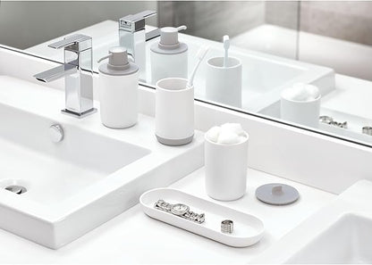 iDesign Toothbrush Holder for Normal Toothbrushes, Spin Brushes, and Toothpaste