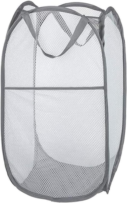 Mesh Pop Up Laundry Hamper, Collapsible Laundry Baskets, Foldable Clothes