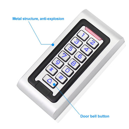 XYBkey Keyboard Door Opener Access Control Waterproof RFID Keychain Smart Door Opener Backlit Keyboard Access Control Keyboard Suitable for Office Villa Apartment Home Doo r