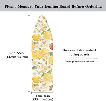Cute Floral Lemon Ironing Board Cover and Pad Standard Ironing Board Cover