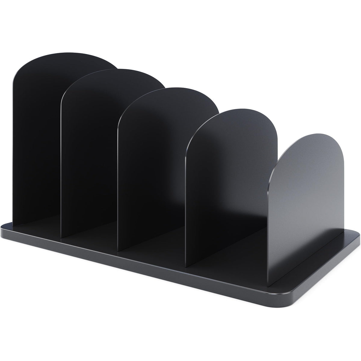 CraftSaints Vertical File Organizer for Desk, 4 Sections, Desktop Organizer File Sorter Office Organization File Holder for Home, Office & Classroom (Solid)