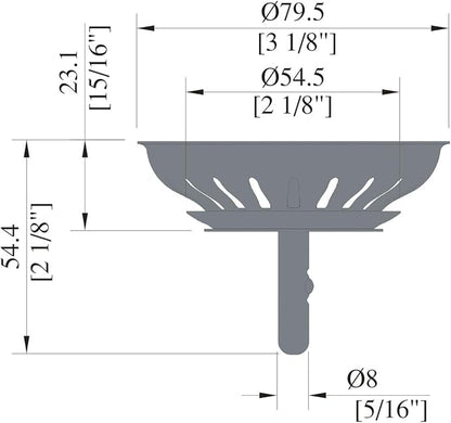 KANARY Kitchen Sink Basket Strainer Replacement
