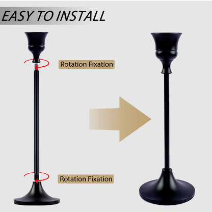 Candlestick Holders,Taper Candle Holder for Candlesticks Black Candelabra Candle Holders Vintage Candle Stick Candle Holder for Fireplace Party Dining Home