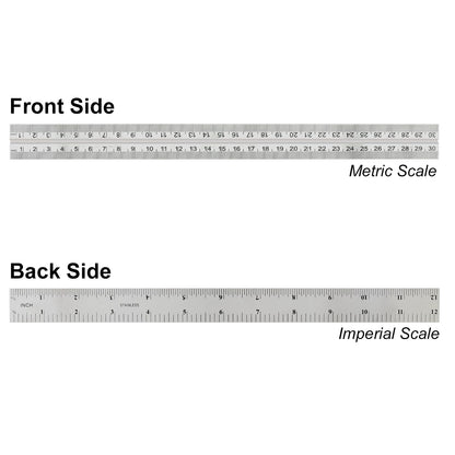 ChgImposs 12" Adjustable Sliding Combination Square Ruler & Protractor Level Measure Measuring Set, Inch/Metric