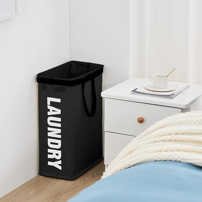 Slim Laundry Hamper with Removable Inner Bag and Side Handles, 45L Small